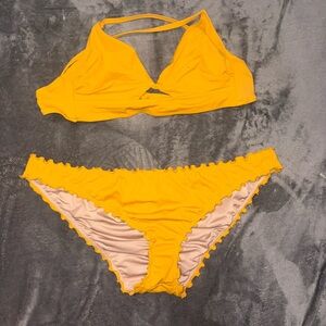 Shade & Shore Yellow Bikini Set